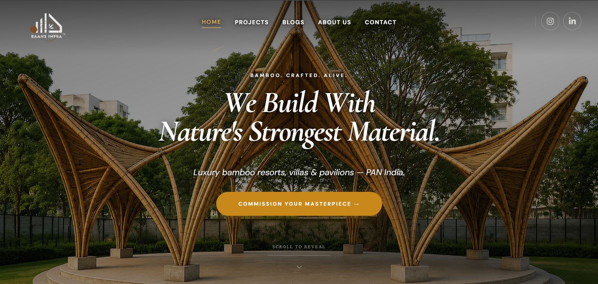 Baansinfra architecture portfolio and lead-generation website — project preview